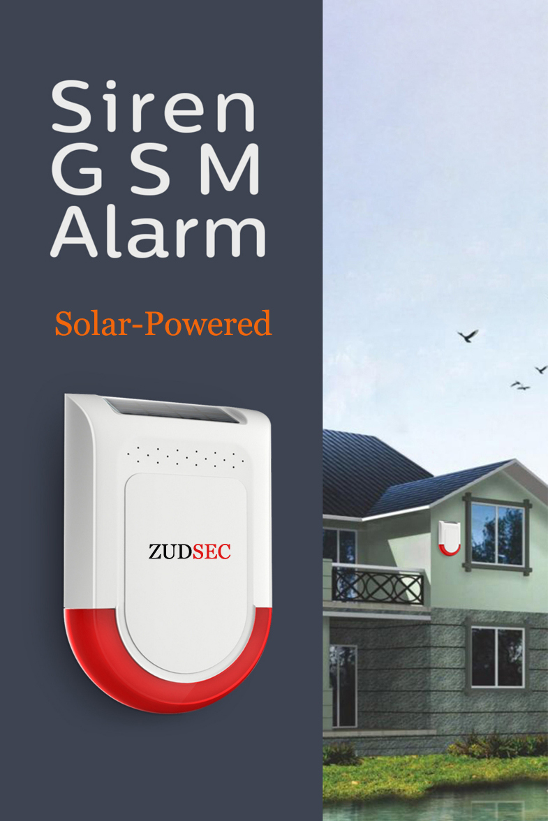 Solar-Powered Alarm Flash Outdoor Siren for Home Security