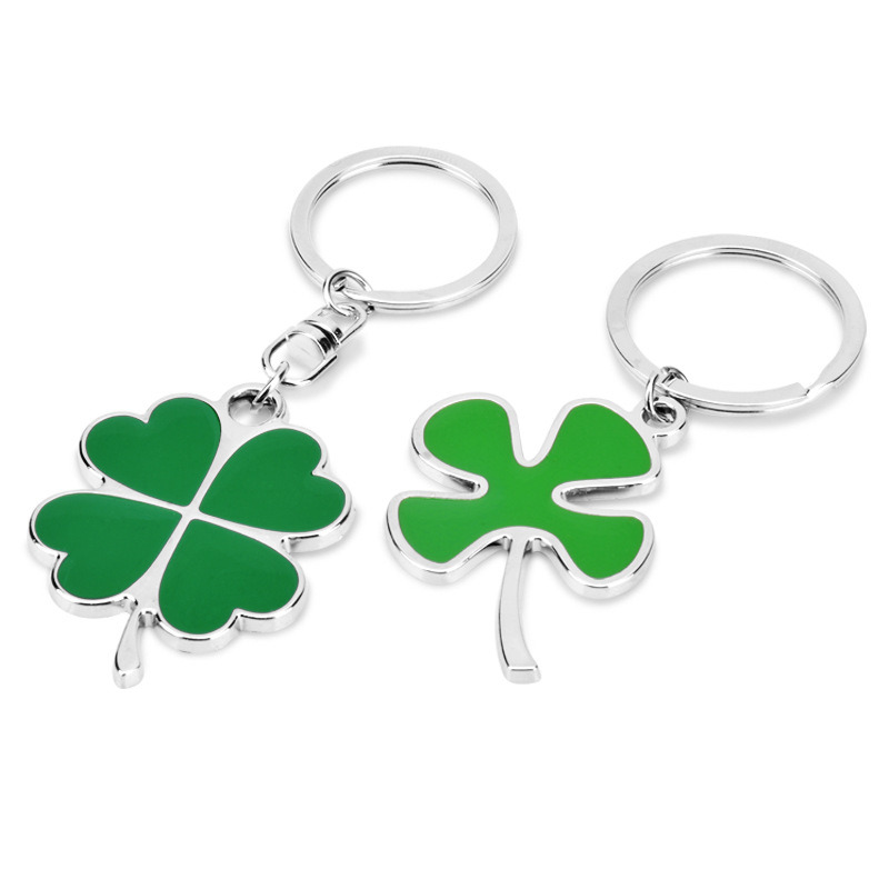 Colorful Personalized Various 4 Leaves Keychain