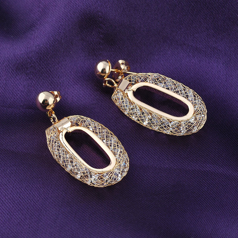 Wholesale Crystal Jewelry Hoop Drop Dangle Party Earrings