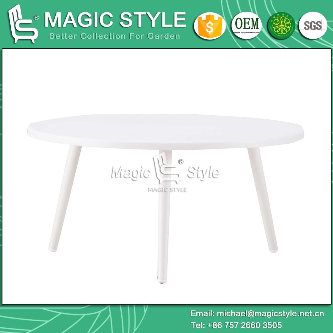 Outdoor Round Tea Table Garden Coffee Table Aluminum Tea Table Outdoor Powder Coating Table Modern Tea Table