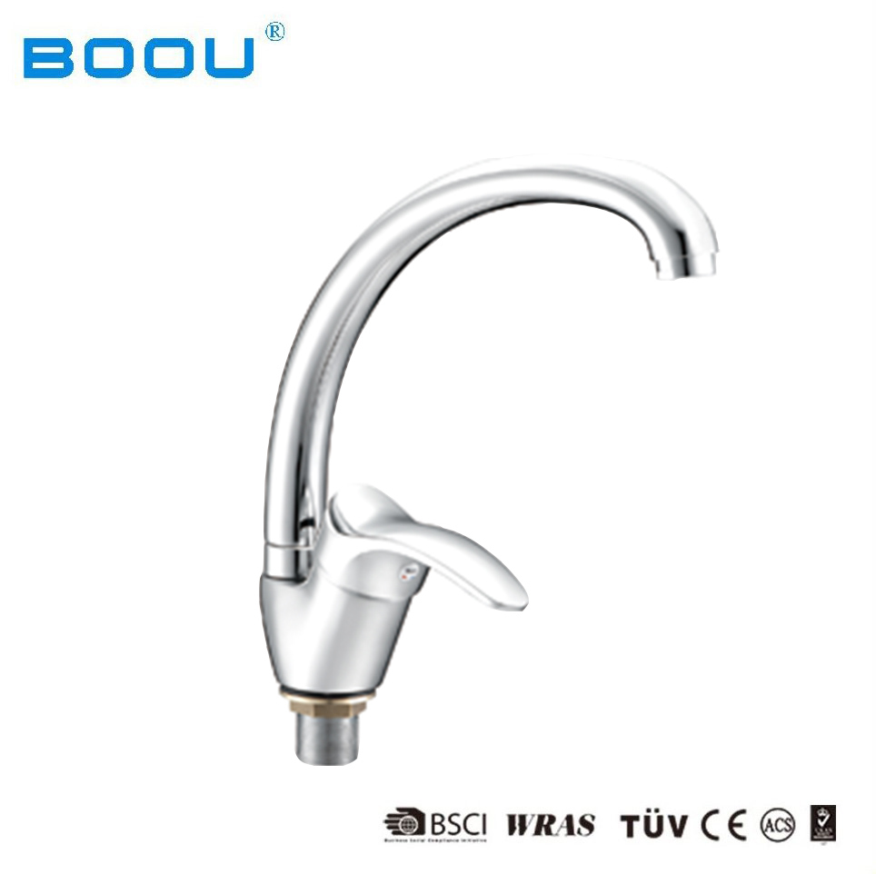 (B8113-10F) Boou Deck Mounted Long Neck Kitchen Faucet with Single Handle