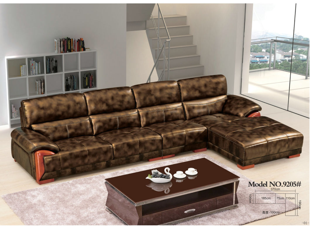 Luxury Modern Leather Sofa for Living Room Furniture (9205)