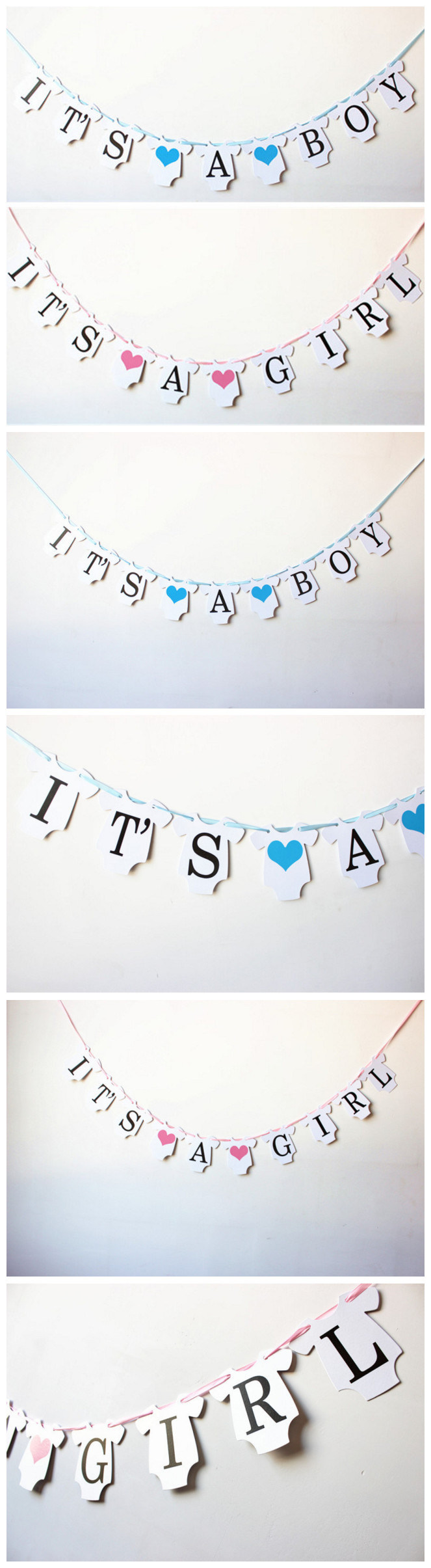 It's a Boy It's a Girl Crafts Paper Banner Baby Shower Party Decoration Banners