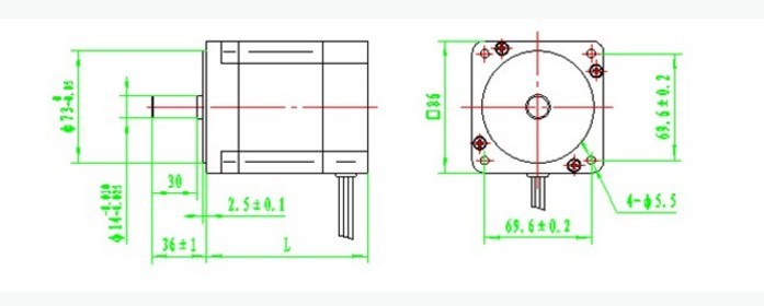 NEMA34 Brushless DC/Stepper/Stepping/Servo Motor Auto Parts