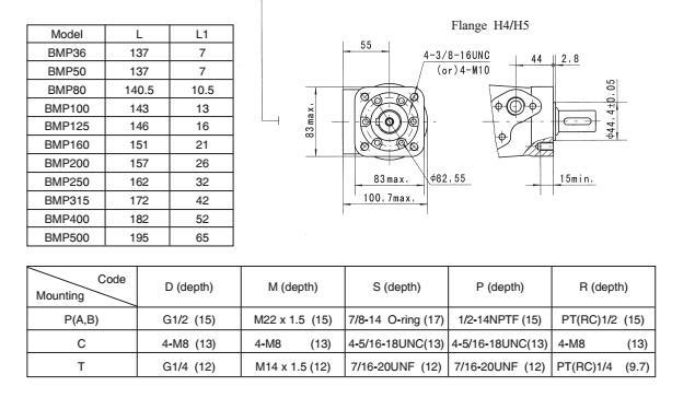 Hanjiu BMP Hydraulic Motor Replaces Danfoss Omp Dh M+S MP HP