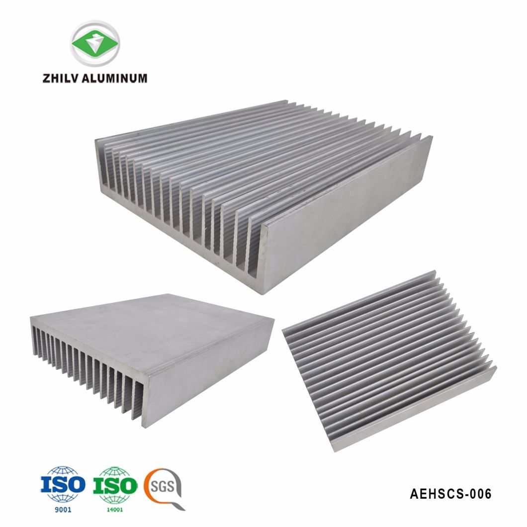 ISO9001 Silver Anodized Aluminum Cooling Fin Radiator Heat Sink