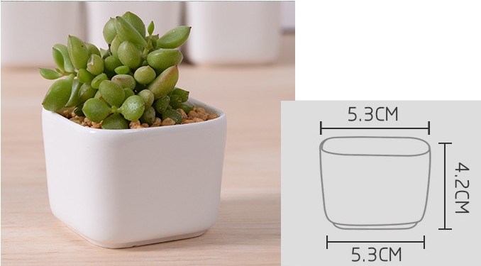 Creative Desktop Decoration Mini White Ceramic Flower Pot