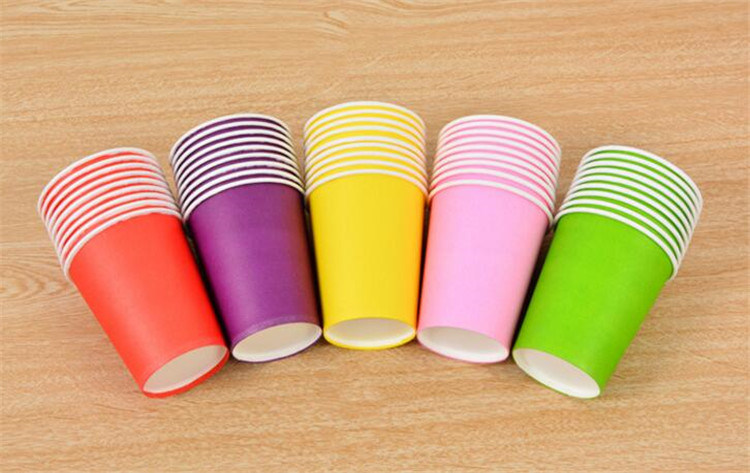 10PCS Pure Colour Party Disposable Paper Cups Juice Cup DIY Decoration Baby Shower Kids Birthday Wedding Picnic Tableware Supply