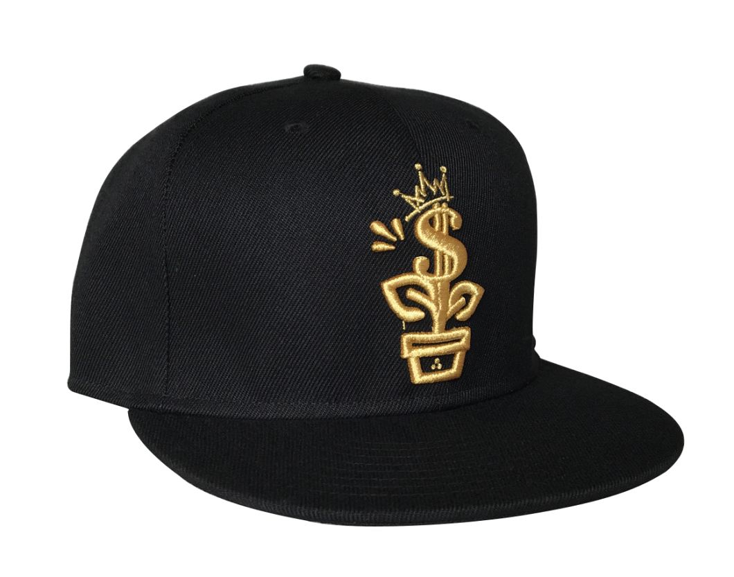 Custom Metallic God Embroidery Cap with 3D Logo Baseball Cap