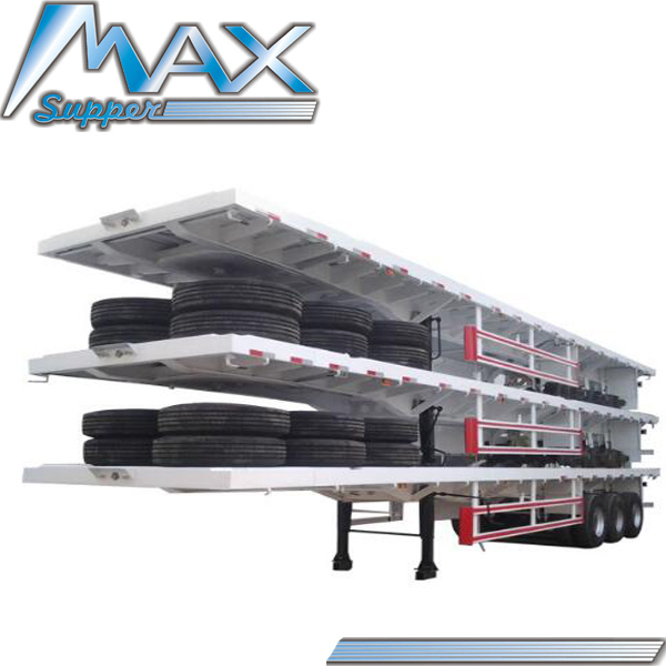 High Quality 35-80tons 3 Axles Flatbed Cargo Semitrailer/Semi Trailer (Hot Sale)