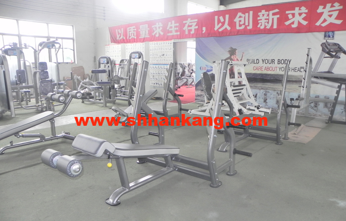 Gym Equipment, Body Building Machine, free weight equipment, Olympic Flat Bench -PT-843
