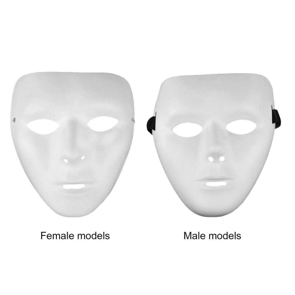 Cosplay Halloween Festival PVC White Mask Party Toys Unique Full Face Dance Costume Mask for Men Women for Gift Hot New