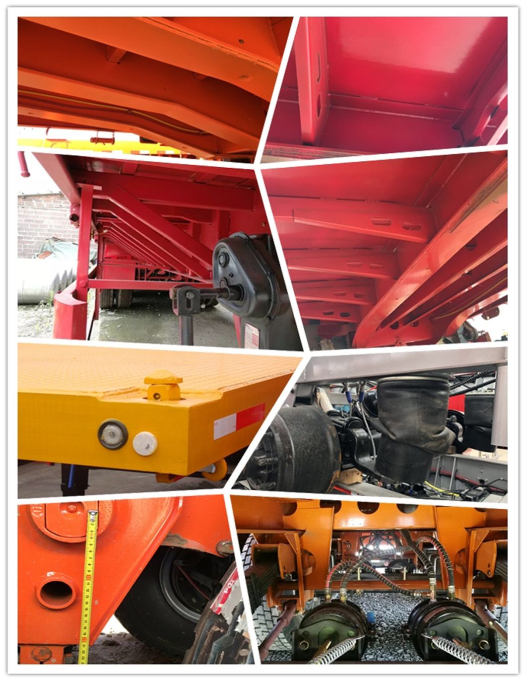 3 Axles 40FT Container Flat Bed / Skeleton /Cargo Side Wall /Utility Cargo /Low Bed / Fuel Tank/ Cement Tank/Dumper /Wing Open Van Curtainer Truck Semi Trailer