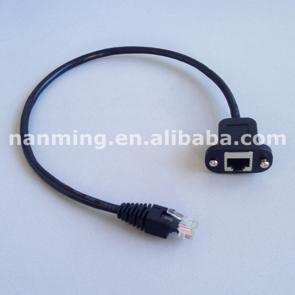 Panel Mount RJ45 Ethernet Extension Cable