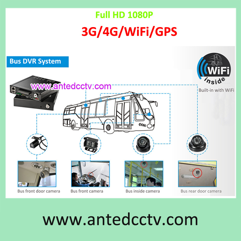 Rugged 1080P 4/8 Channel Mobile Video Surveillance System for Vehicle Bus Truck Car, with WiFi GPS 3G 4G