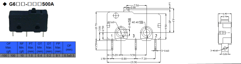 Magnetic Push Button Micro Switch (G6 series)