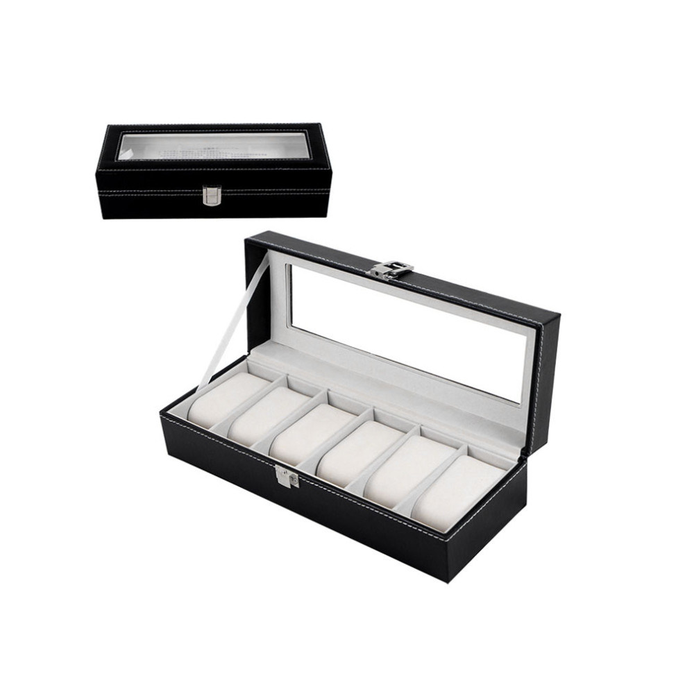 Classic 6 Grid Casket Watch Winder Boxes