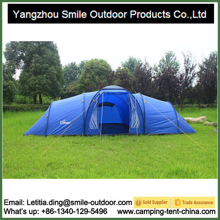 Detachable Removable Reinforced Sealed Big Camping 3-Room Family Tent