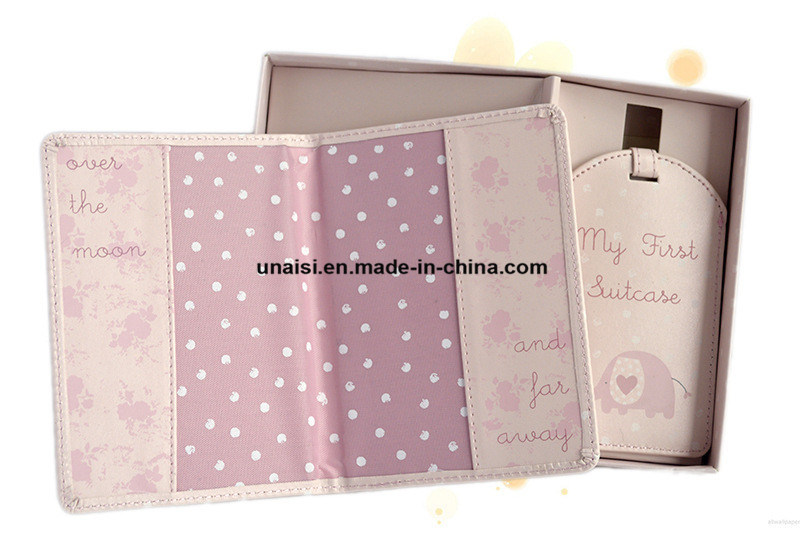 Full Set PU Leather Passport Holder and Luggage Tag Holder