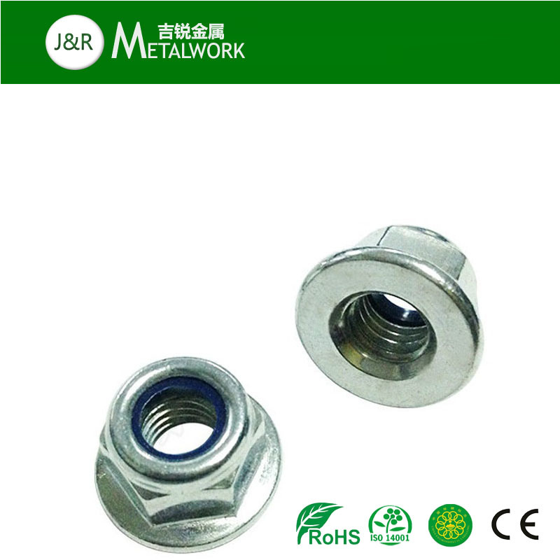 Zinc Plated Galvanized Hex Flange Nylon Lock Nut (DIN6926)
