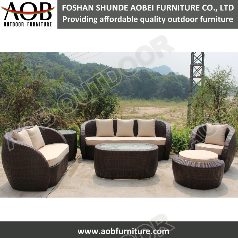 Garden Furniture Outdoor Rattan Living Armchair Love Seat Sofa Set