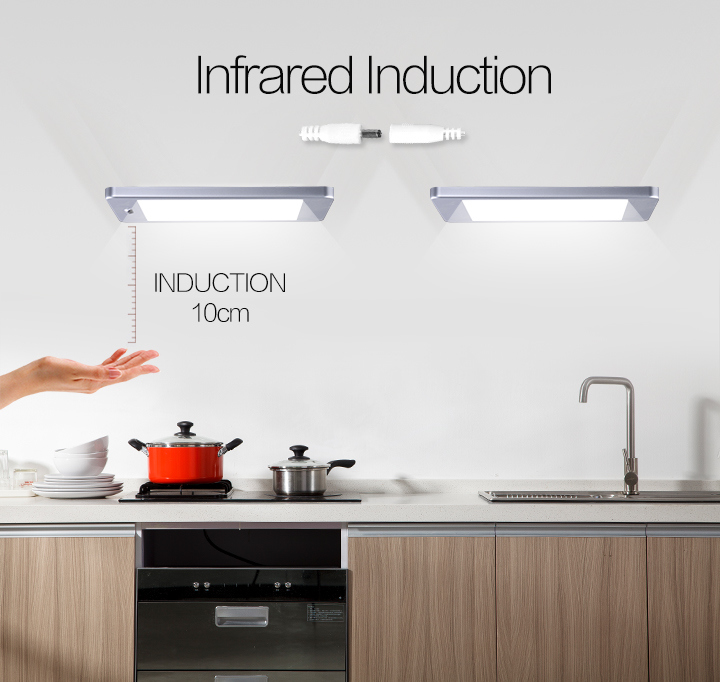 LED Cabinet Light Wardrobe Furniture Sink Drawer Lighting Work Lamp Touch Induction