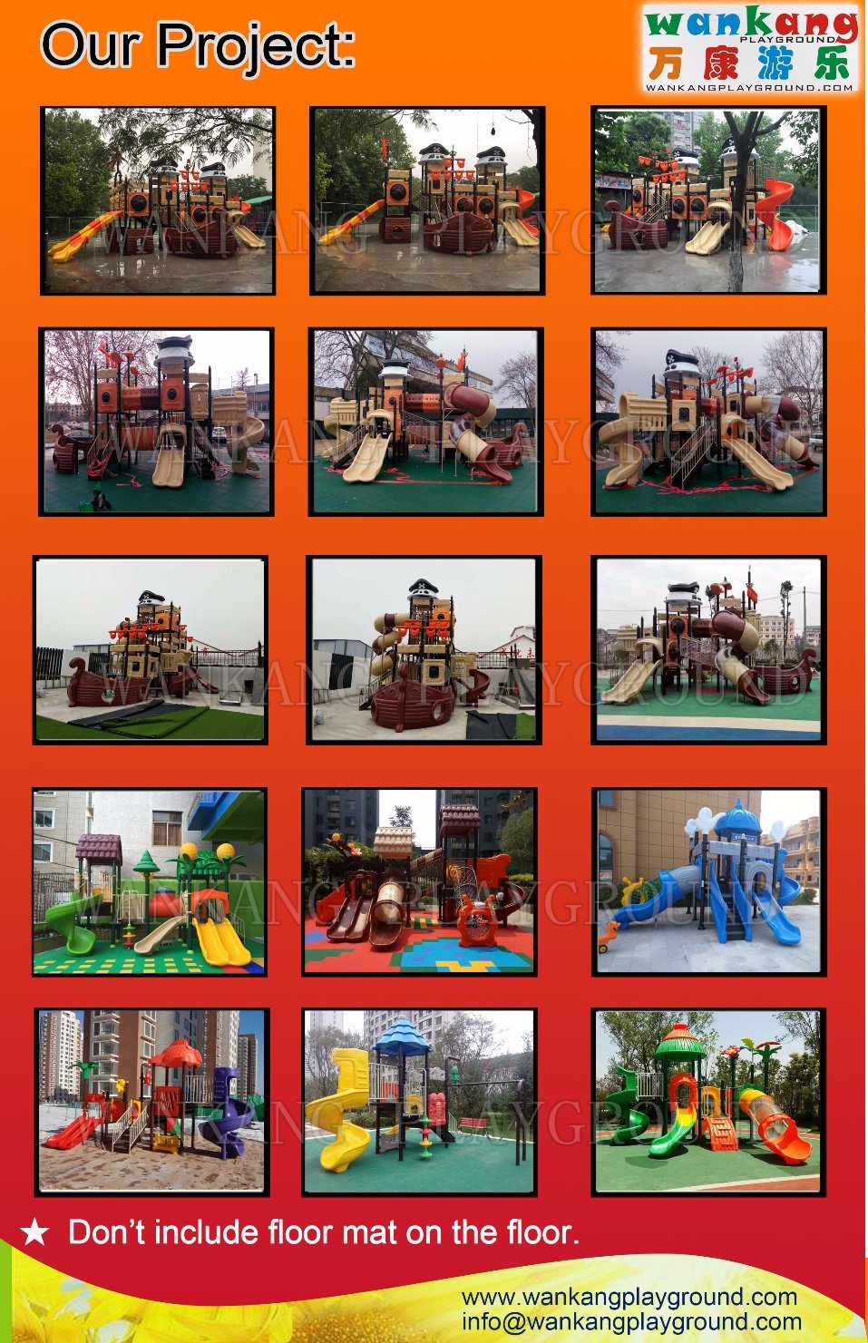 Outdoor Playground Children Play Equipment Slide (WK-A1210)