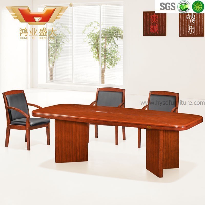 Veneer Boardroom Negotiation Office Wooden Conference Table (HY-A7538)