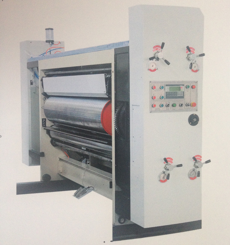 Chain feeding Four Color Corrugated Cardboard Printing Slotting Die-cutting Machine