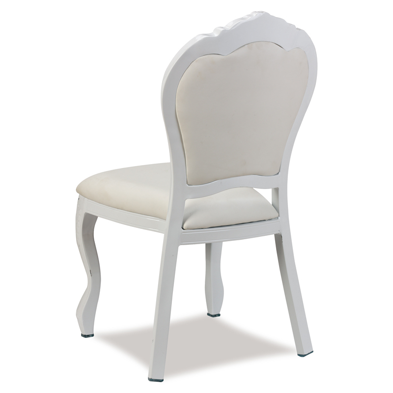 New Design Classy Imitate Wood Aluminum Dining Chair