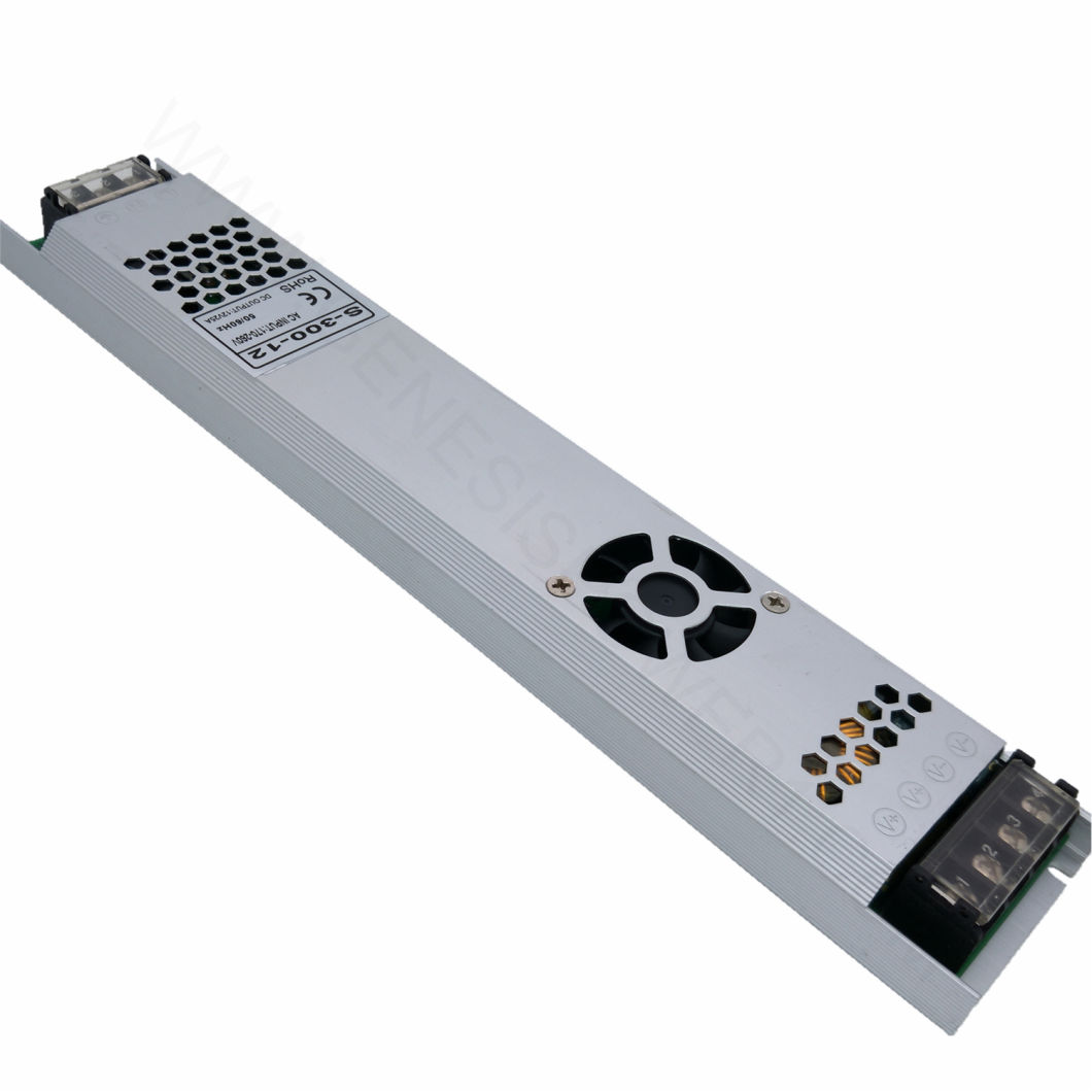 300W24V Switching Mode DC LED Transformer Power Supply, Single Output Switch Mode LED Driver AC DC Lightbox Power Supply