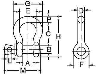 Marine Hardware Rigging Eroupean Type Bow Shackle