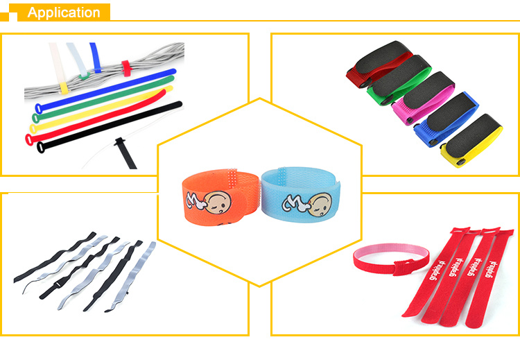 Adjustable Elastic Cable Tie/Hook and Loop Tape/ Nylon Elastic Hok and Loop Tape