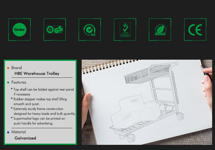 Warehouse Trolley Logistic Cart