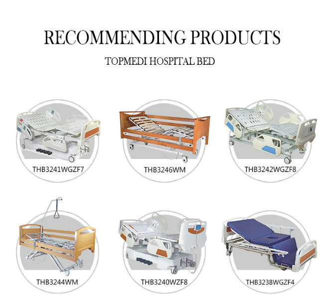 Topmedi Economic Folding and Detachable Panel Manual and Electrical Hospital Bed