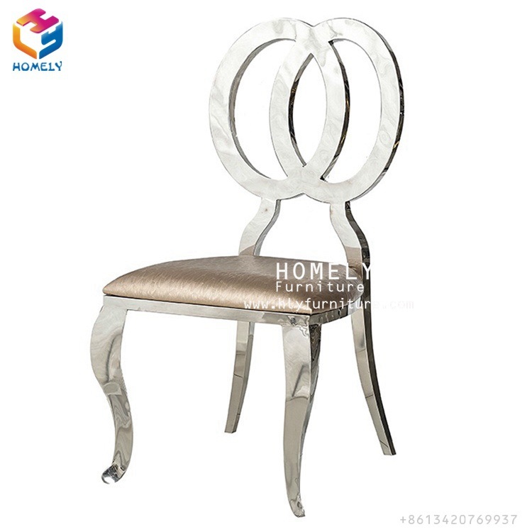 Factory Direct Sale Cheap Modern Leather Hotel Banquet Stainless Steel Dining Chair for Dinning