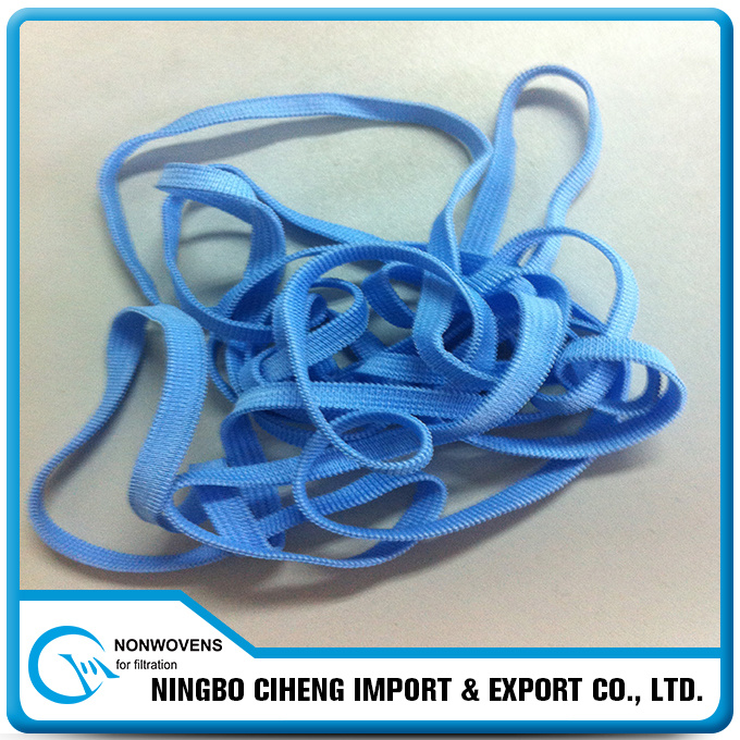 Custom Knitted 7mm Flat Colour Elastic Band for N95 Dust Mask