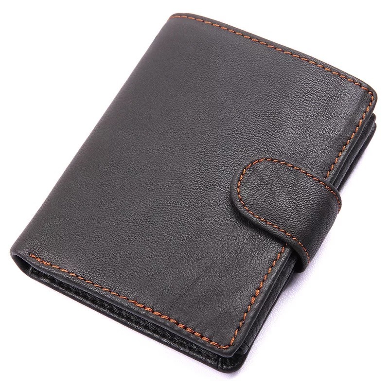 Hot Sale 100% Genuine Cow Leather Coin Pocket Multi Card Wallet