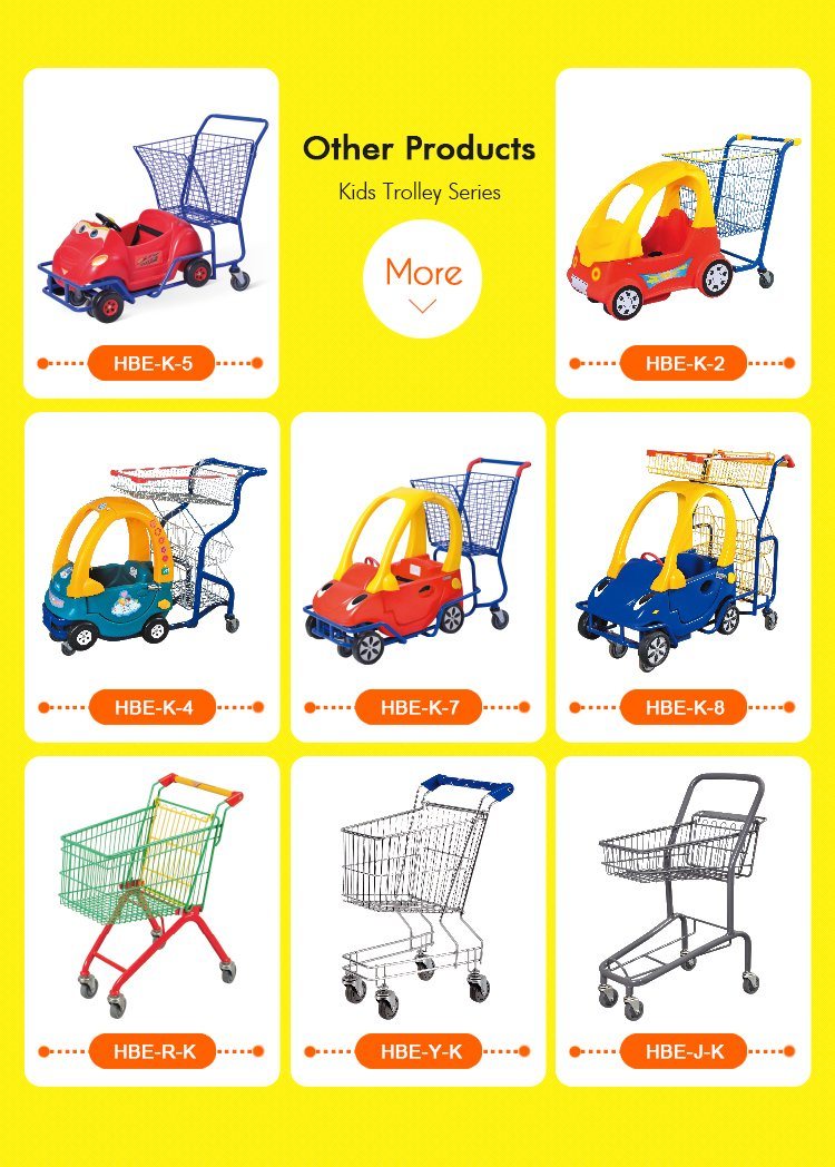 Supermarket Child Toy Shopping Cart with Coin Lock