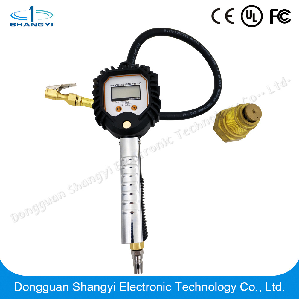 Digital Heavy Duty Tire Inflator Gauge for All Vehicles, Automatic Reading Air Pressure Gauge