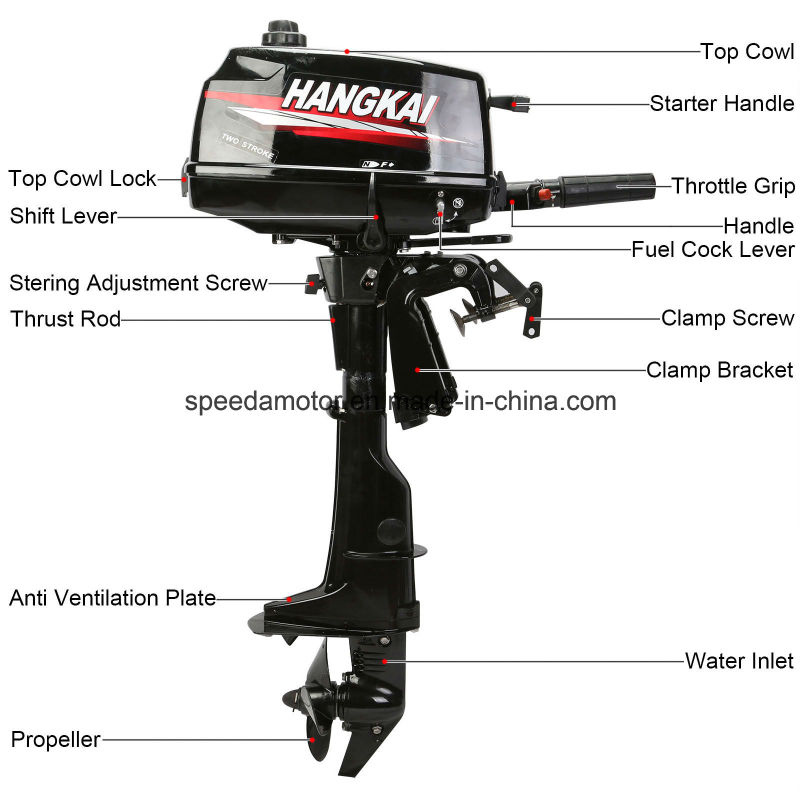 Hangkai 4HP 2 Stroke Outboard Motor for Inflatable Boat