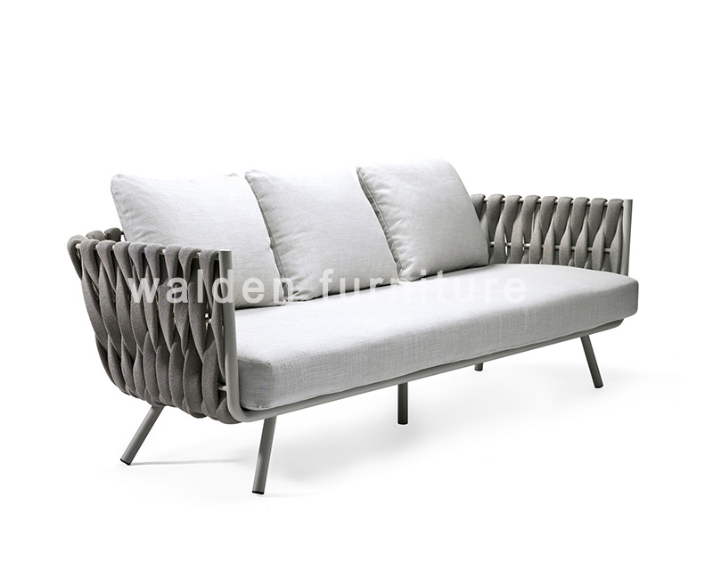 Foshan Walden New Outdoor Garden Furniture Rope Patio Furniture Hotel Sofa Sets Rattan Wicker Furniture