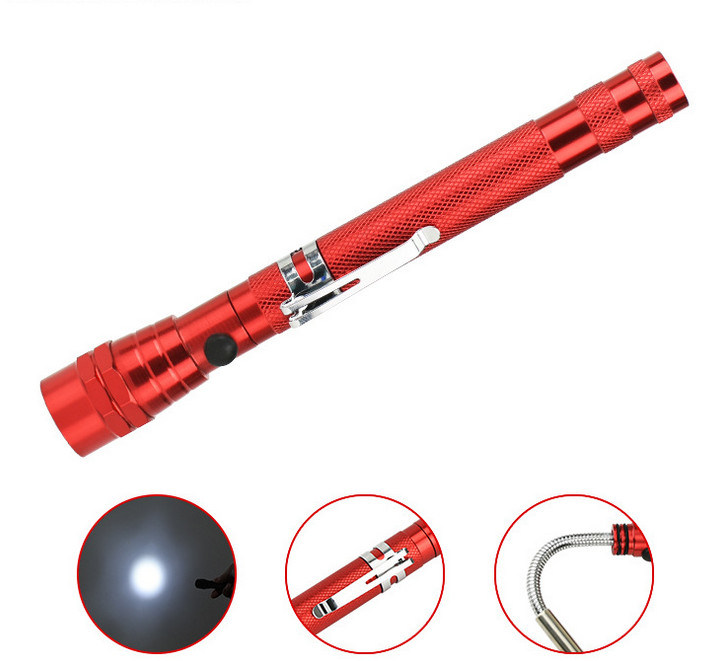 Colorful Portable Extend LED Flashlight with Magnet &Working Lighting Torch