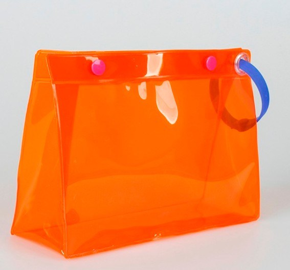 Personalized Semi-Transparent Colour PVC/EVA Material Cosmetic Pouch Bag with Button