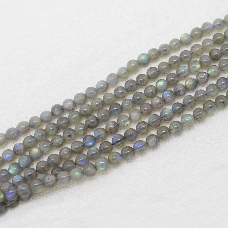 Wholesale Natural Labradorite Stone Bead Round Shape 5mm 6mm