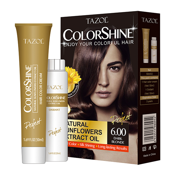 Tazol Natural Colorshine Sunflowers Extract Oil Permanent Color Cream Hair Colorant