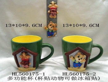 Promotional Cute Designs 3D Cartoon Animal Ceramic Mug