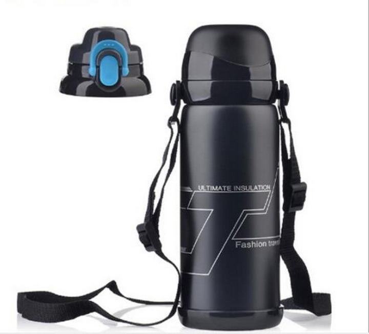 Outdoor Travel Double Cover Vacuum Stainless Steel Thermo Mug