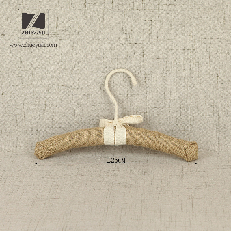 High Quality Natural Linen Padded Clothing / Coat Hanger for Children