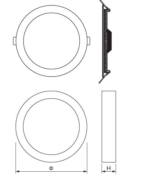 16W Slim Round Recessed LED Panel Light